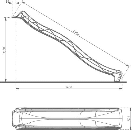 Τσουλήθρα Tsuri 290εκ. κόκκινη 402015001001