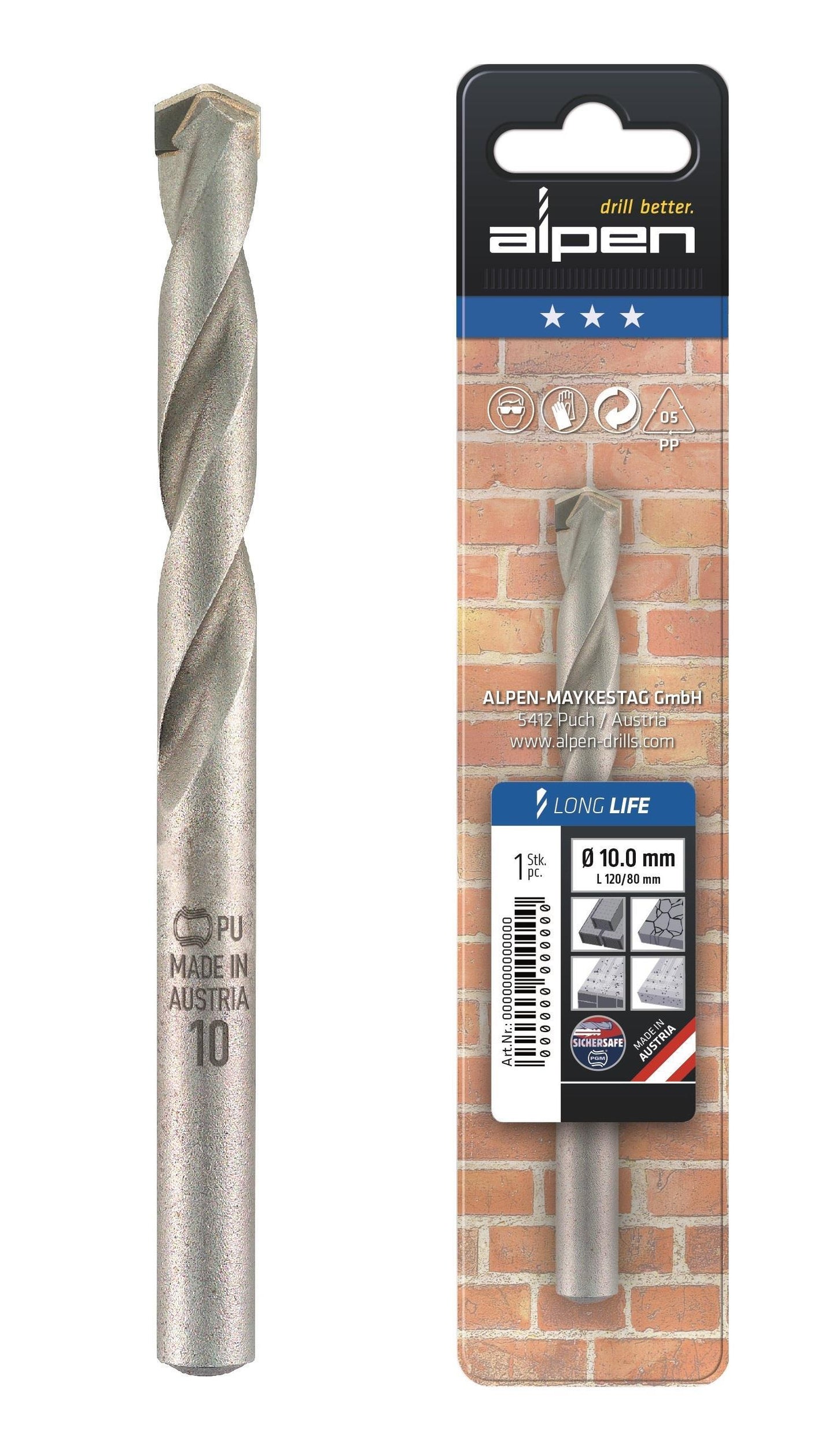 Διαμαντοτρύπανο LONG LIFE 10x400mm 517010001