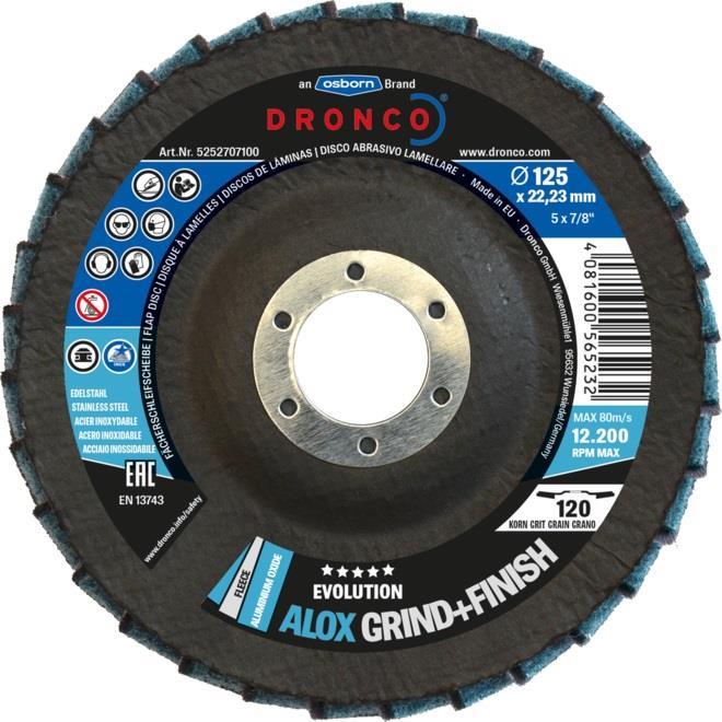 Πολύπτερο γυαλίσματος και λείανσης για μέταλλα 125x22,23mm No120+ψιλό 5252707100