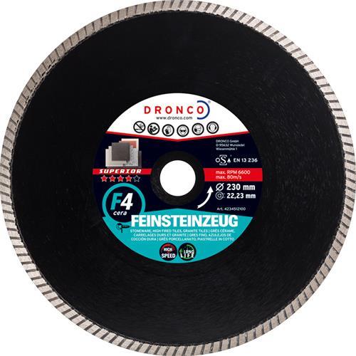 Διαμαντόδισκος SUPERIOR F4 CERA κοπής No230x2x22,23mm 4234512102