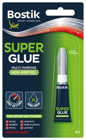 Κόλλα κυανοακρυλική 12τεμ. στιγμής-gel 3gr 30813350