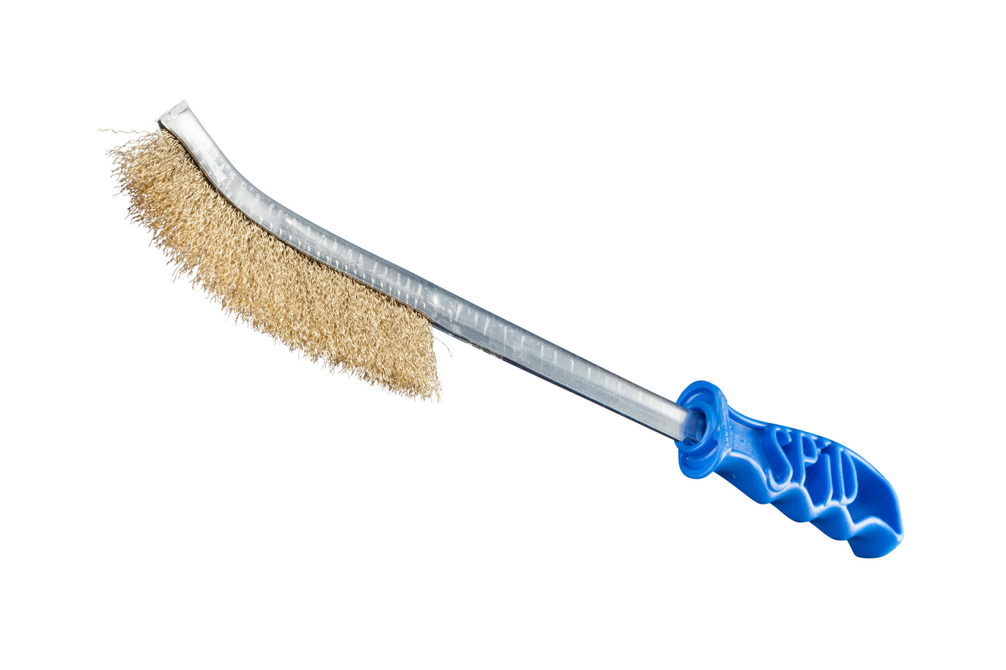 Συρματόβουρτσα χειρός μακρυά με πλαστική μπλε λαβή και κίτρινη τρίχα SPID ACCIAIO 0015-SPID