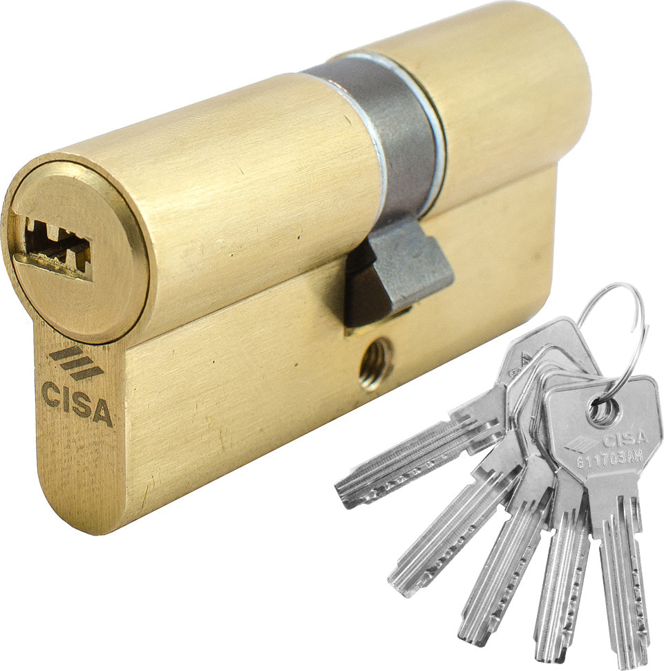 CISA ASIX Κύλινδρος υπέρ - ασφαλείας χρυσός με 5 κλειδιά 28-32 mm 0E300-08