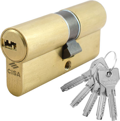 CISA ASIX Κύλινδρος υπέρ - ασφαλείας χρυσός με 5 κλειδιά 30-54 mm 0E300-33