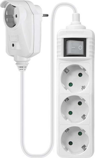 Πολύπριζο Ασφαλείας 3 Θέσεων + 1 Με Προστασία Υπέρτασης Και Διακόπτη SAS 100-11-030