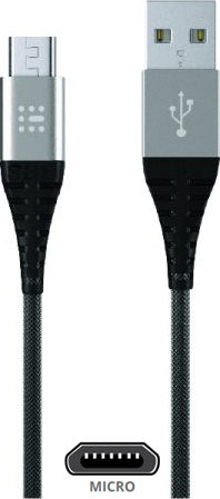 Καλώδιο φόρτισης durable micro 1.2m. ασημί SAS 100-16-010