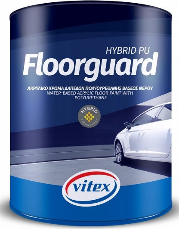 Ακρυλικό Υβριδικό χρώμα Πολυουρεθάνης νερού Vitex floorguard Hybrid 10lt 1002362