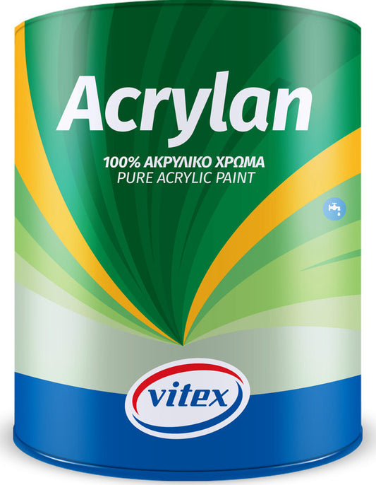VITEX - ACRYLAN 100% ΑΚΡΥΛΙΚΟ ΧΡΩΜΑ ΕΞΩΤΕΡΙΚΟΥ ΧΩΡΟΥ ΛΕΥΚΟ 3L - 1004701