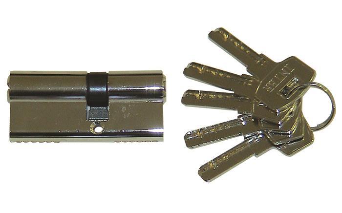 Κύλινδρος μπίλιας ασφαλείας χρυσός 35x10x55mm Νο100mm με 5 κλειδιά