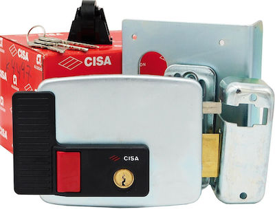 CISA Κλειδαριά Κουτιαστή Αριστερή Ηλεκτρική με κυπρί, ατσάλινη πλάκα και 3 κλειδιά 11731-2 20497