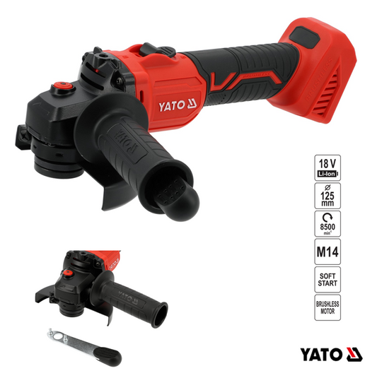 ΤΡΟΧΟΣ ΓΩΝΙΑΚΟΣ BL18V 125MM BODY YT-828253