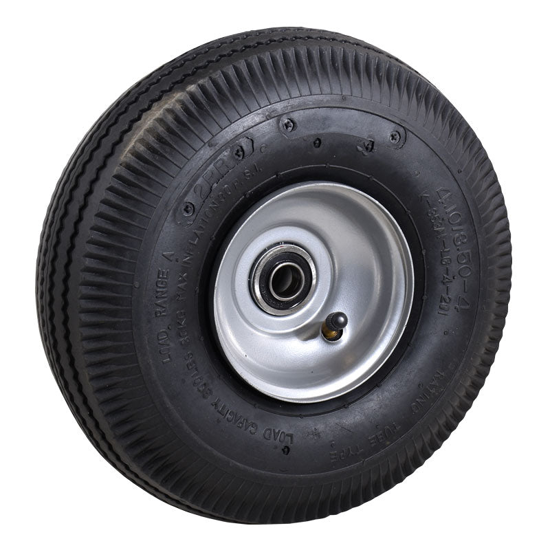 ΤΡΟΧΟΣ Φ260 mm - 10'Χ3.50-4 ΜΕΤΑΛΛΙΚΗ ΖΑΝΤΑ Φ16 mm ΦΟΥΣΚΩΤΟΣ ΜΕ ΣΑΜΠΡΕΛΑ - 2PR
