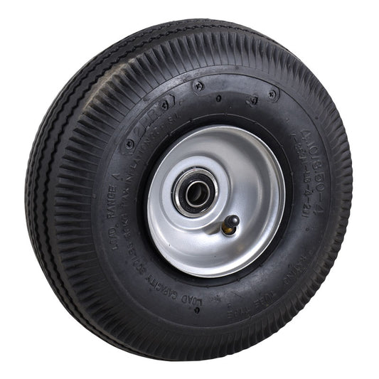 ΤΡΟΧΟΣ Φ260 mm - 10'Χ3.50-4 ΜΕΤΑΛΛΙΚΗ ΖΑΝΤΑ Φ16 mm ΦΟΥΣΚΩΤΟΣ ΜΕ ΣΑΜΠΡΕΛΑ - 2PR