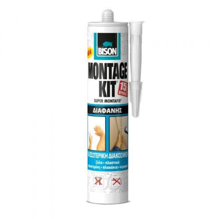 MONTAGE KIT ΔΙΑΦΑΝΗ ΦΥΣΙΓΓΑ 310ml BISON