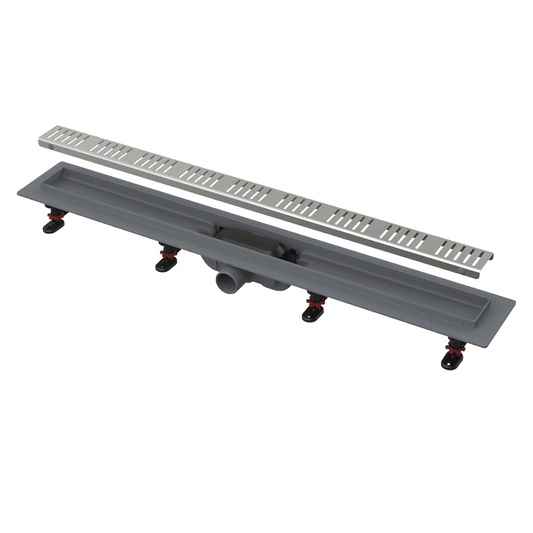 ΚΑΝΑΛΙ ΝΤΟΥΖ. ΠΛΑΣΤΙΚΟ 55 CM Φ40 STAINLESS STEEL MATT ΣΧΑΡΑ APZ10