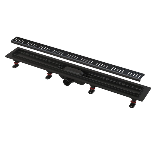 ΚΑΝΑΛΙ ΝΤΟΥΖ. ΠΛΑΣΤΙΚΟ 85 CM Φ40 STAINLESS STEEL  BLACK MATT ΣΧΑΡΑ APZ10