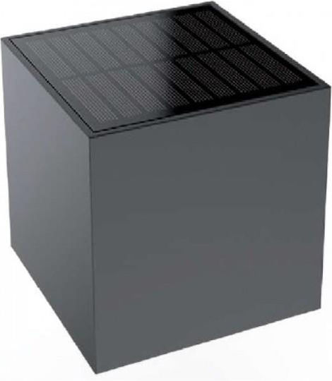 Fos me Επιτοίχιο Ηλιακό Φωτιστικό 50W 25lm Θερμό Λευκό 3000K με Φωτοκύτταρο 10x10x10εκ.