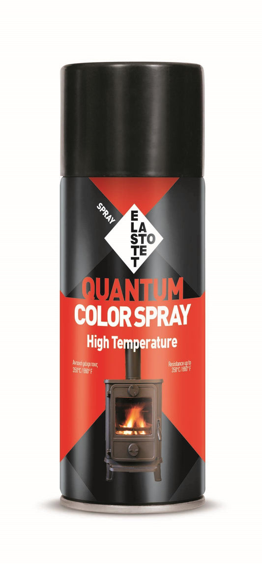 Σπρέι χρώματος υψηλών θερμοκρασιών 400ml 6τεμ. μαύρο ματ