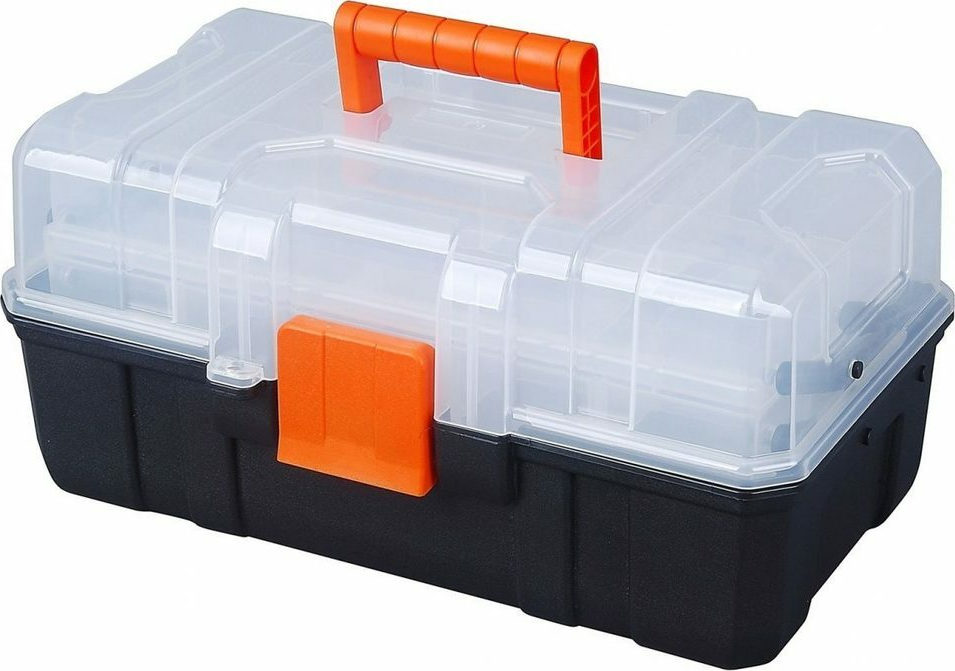 Εργαλειοθήκη Χειρός Πλαστική 2 Θέσεων 33x20x15.8cm Tactix 320309
