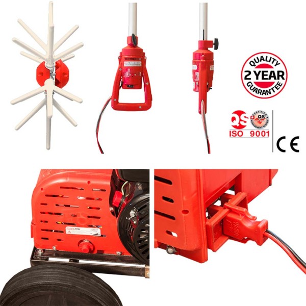 Ελαιοραβδιστικό Brushless Με Μοτέρ 12/15V και Κοντάρι Carbon "ΝΙΦΑΔΑ Χ14" YAMASTIK 2,5m