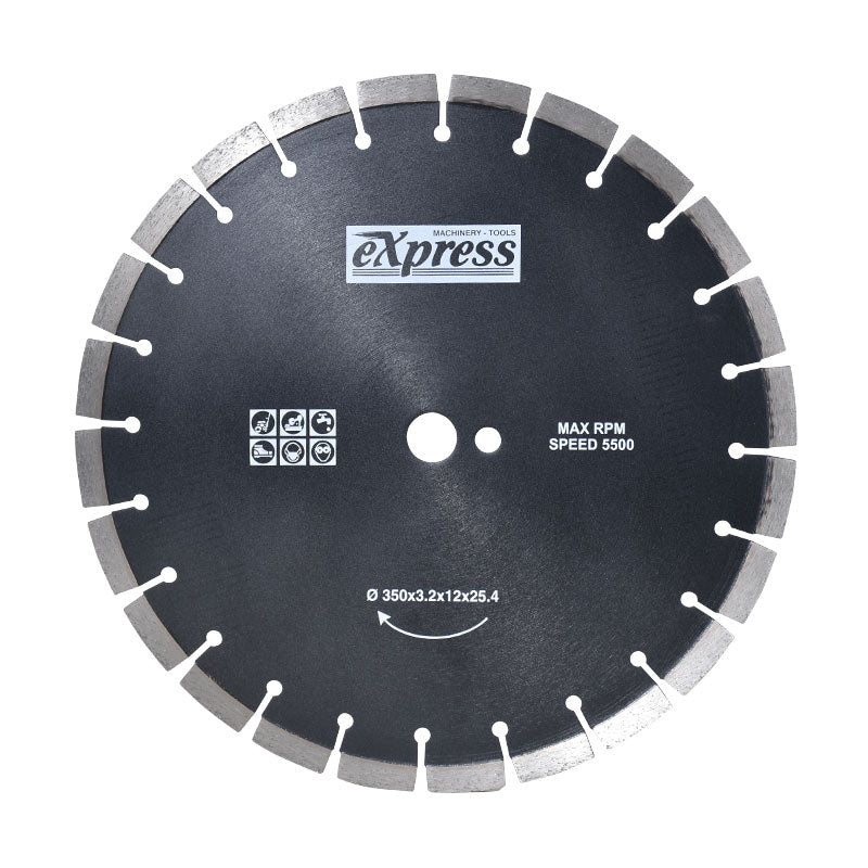 ΔΙΣΚΟΣ ΚΟΠΗΣ ΜΠΕΤΟΝ & ΑΣΦΑΛΤΟΥ Φ 350x25.4mm HEAVY DUTY