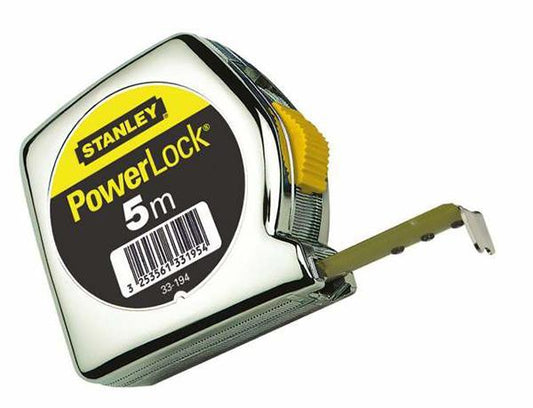 Μέτρο POWERLOCK με κέλυφος ABS, χωρίς τρύπα στο κλιπ και λάμα 19mm - 5m 1-33-191