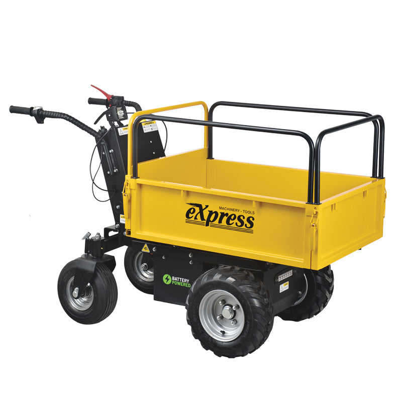EXPRESS: ΗΛΕΚΤΡΙΚΟ ΑΝΑΤΡΕΠΟΜΕΝΟ ΚΑΡΟΤΣΙ 500 ΚΙΛΩΝ -  48V/32Ah , ΠΛΑΤΦΟΡΜΑ ΜΕ ΑΦΑΙΡΟΥΜΕΝΕΣ ΠΟΡΤΕΣ