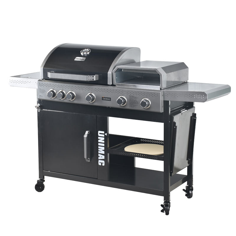UNIMAC: ΨΗΣΤΑΡΙΑ ΥΓΡΑΕΡΙΟΥ 3 ΣΕ 1: BBQ+PIZZA OVEN+PLANCHA