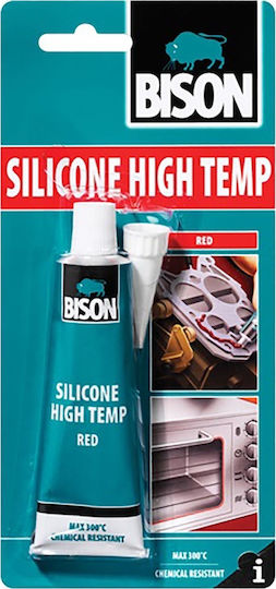 BISON HIGH TEMP ΣΙΛΙΚΟΝΗ ΘΕΡΜΟΚΡΑΣΙΑΣ ΚΟΚΚΙΝΗ ΣΩΛΗΝ. 60ML 66528