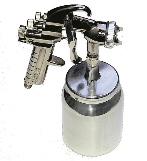 Πιστόλι βαφής ανοξείδωτο με κάτω δοχείο μπεκ Νο1,7mm