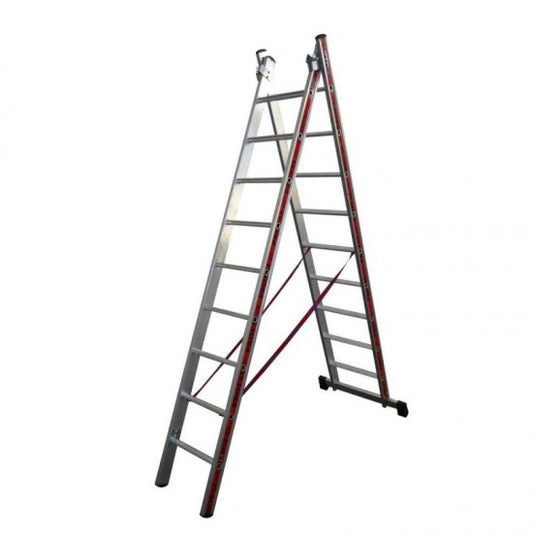 Σκάλα Αλουμινίου Δύο Τεμαχίων 2 Χ 17 Πτυσσόμενη Βαρέως Τύπου Profal 800217