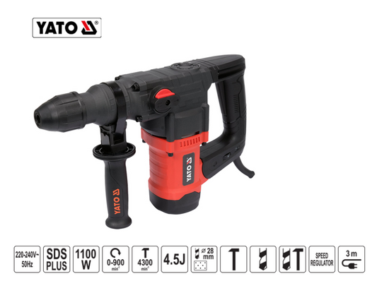 ΠΙΣΤΟΛΕΤΟ SDS PLUS 3 ΛΕΙΤΟΥΡΓΙΩΝ 1100W 4,5J YT-82118