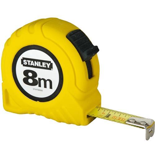 Μέτρο πλαστικό κίτρινο με λάμα 25mm - 8m σε blister 0-30-457