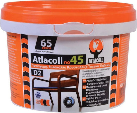 Ξυλόκολλα Atlacoll Κρυσταλιζέ Νο 45 500gr