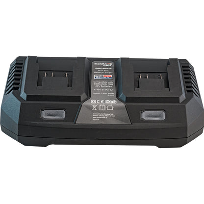 BORMANN Pro BBP2005 Φορτιστής Διπλής Μπαταρίας 20V Li-Ion-2X4Ah-3A-Pro