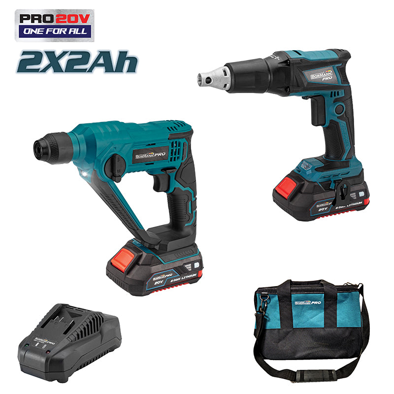 ΒORMANN Pro BBP9220 Σετ Κατσαβίδι Γυψοσανίδας Brushless & Πνευματικό Πιστολέτο