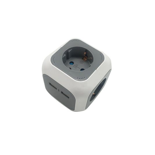 BORMANN BCR1135 Πολύμπριζο "Κύβος" 4 Θέσεων Και 2 Usb 3X1.5mm