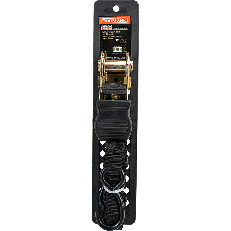 BORMANN Pro BRB1040 Ιμάντες Πρόσδεσης Καστάνιας 25mm x 5m,Αντοχή 0.5Ton