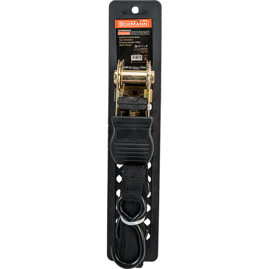 BORMANN Pro BRB1040 Ιμάντες Πρόσδεσης Καστάνιας 25mm x 5m,Αντοχή 0.5Ton