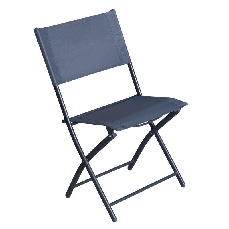 BORMANN BSP1164 Καρέκλες Εξ. Χώρου Πτυσσόμενη Μεταλλική, 1x1 Textilene Γκρι, 52x43x80cm
