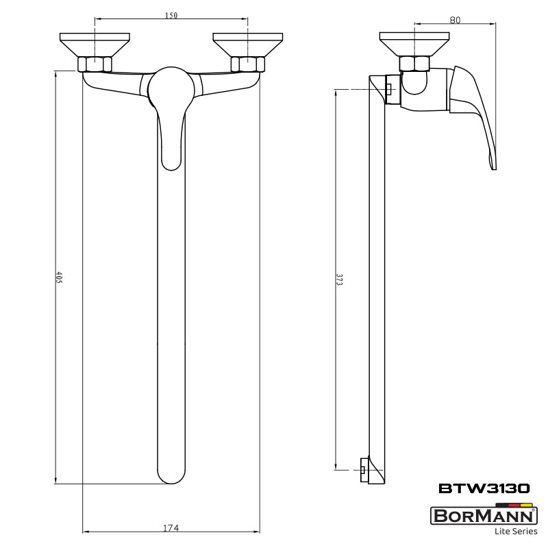 BORMANN ELITE BTW3130 Μπαταρία Κουζίνας Zebra 35mm Αναμεικτική Επιτοίχια 620G