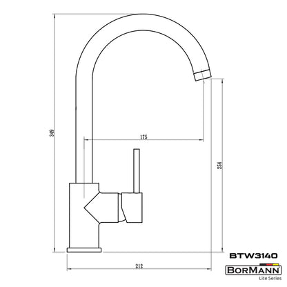 BORMANN ELITE BTW3140 Μπαταρία Κουζίνας Julia 35mm Αναμεικτική 800Gr