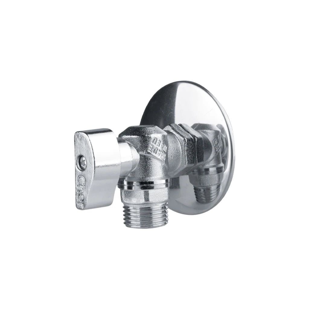 ΓΩΝΙΑΚΟ 1/2Χ1/2 PLUS ΜΕ ΡΟΖΕΤΑ INOX