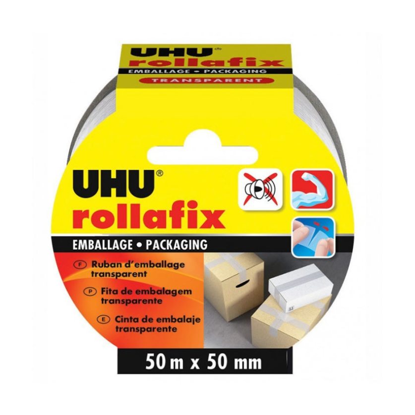 ΤΑΙΝΙΑ ΣΥΣΚΕΥΑΣΙΑΣ ΚΑΦΕ ROLLAFIX 50MX50MM UHU