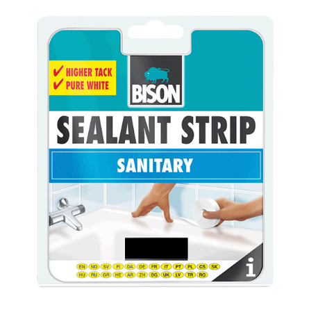 SEALANTSTRIP ΤΑΙΝΙΑ ΑΡΜΩΝ ΛΕΥΚΗ 38MMX3.35M BLISTER BISON