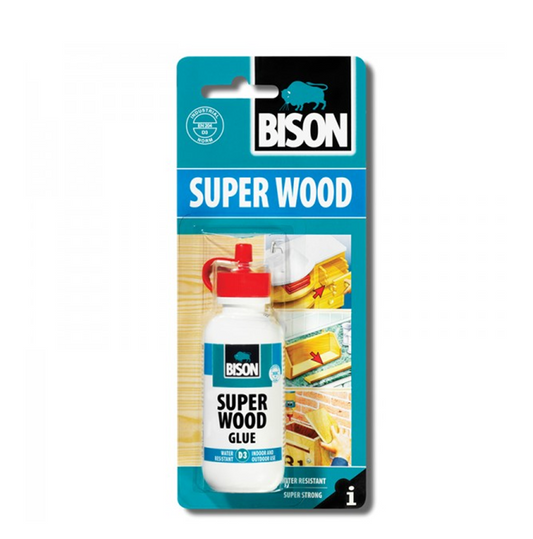 SUPER WOOD GLUE 75GR BLISTER BISON