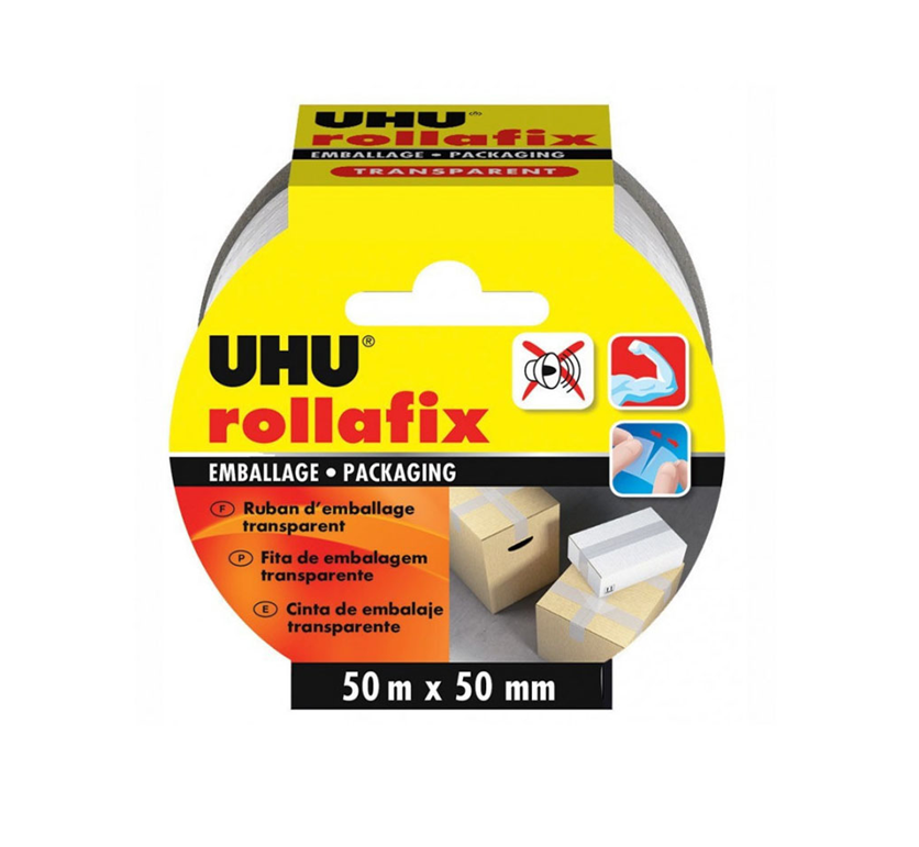 ΤΑΙΝΙΑ ΣΥΣΚΕΥΑΣΙΑΣ ΔΙΑΦΑΝΗ ROLLAFIX  50MX50MM UHU