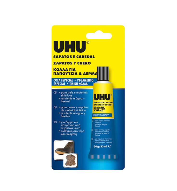 ΚΟΛΛΑ ΓΙΑ ΠΑΠΟΥΤΣΙΑ & ΔΕΡΜΑ SHOE&LEATHER 30GR BLISTER UHU