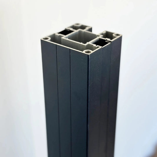 Κολώνα αλουμίνιο ματ ΜΑΥΡΟ- 7,5 x 7,5 x 140εκ.