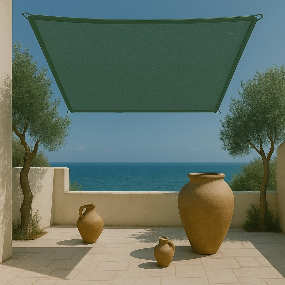 Πανί Σκίασης Τετράγωνο 280gsm Premium 5 x 5m Olive